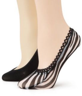 Steve Madden Women's 2 Pk Animal Print Footie, Black, 9 11 Fashion Liner Socks