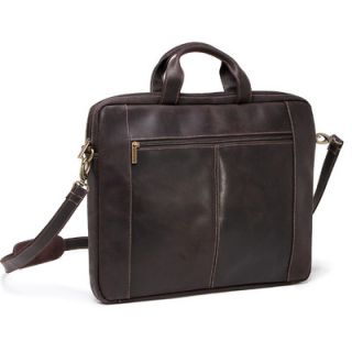 Le Donne Leather Slim Distressed Leather Laptop Briefcase