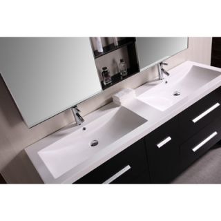 Design Element Perfecta 72 Double Sink Vanity Set