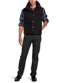 Michael Kors Men's Contrast Down Vest, Black, Large at  Mens Clothing store