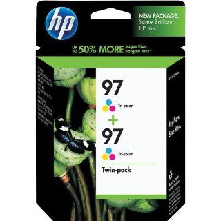 HP 97 Tricolor Ink Print Cartridges C9349BN Twin Pack  Laser Printer Toner Cartridges  Camera & Photo