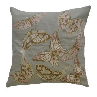 AV Home Butterfly Embroidered Linen Pillow