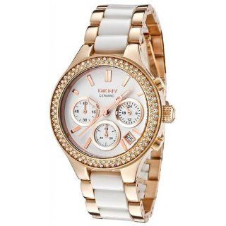 DKNY Ceramic Link Rose Gold plated Ladies Watch NY8183 DKNY Watches