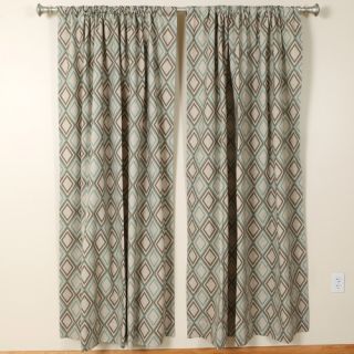 Annie Eaton Blue Rod Pocket Curtain Single Panel