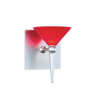 Cased Glass Cone Wall Sconce Shade in Red
