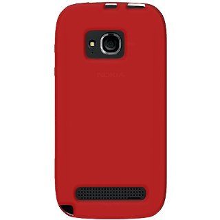 Amzer Silicone Skin Jelly Case Cover for Nokia Lumia 710, T Mobile Nokia Lumia 710   Retail Packaging   Red Cell Phones & Accessories