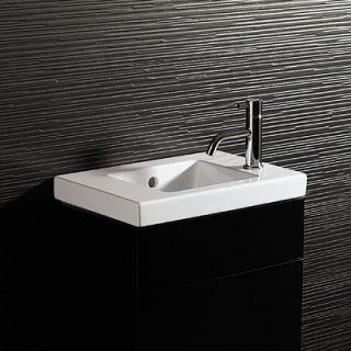 Bissonnet Area Boutique Logic 45 Ceramic Bathroom Sink   21120