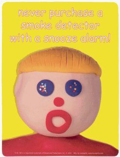 Mr Bill   Never Purchase A Smoke Detector With A Snooze Alarm   Sticker / Decal Automotive