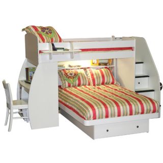 Sierra Twin over Full L Shaped Bunk Bed with Desk and Storage