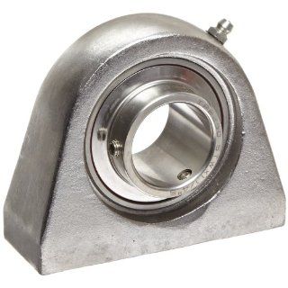 Hub City TPB250STWX1 1/4S Tapped Base Pillow Block Mounted Bearing, Normal Duty, Relube, Setscrew Locking Collar, Wide Inner Race, Stainless Housing, Stainless Insert, 1 1/4" Bore, 1.62" Length Through Bore, 3" Mounting Hole Spacing, 1.687&q
