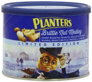 Planters Brittle Nut Medley Canister, 10.25 Ounce  Snack Party Mixes  Grocery & Gourmet Food