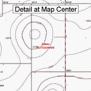 USGS Topographic Quadrangle Map   Idalou, Texas (Folded/Waterproof)  Outdoor Recreation Topographic Maps  Sports & Outdoors