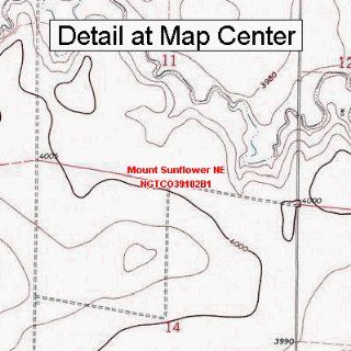 USGS Topographic Quadrangle Map   Mount Sunflower NE, Colorado (Folded/Waterproof)  Outdoor Recreation Topographic Maps  Sports & Outdoors