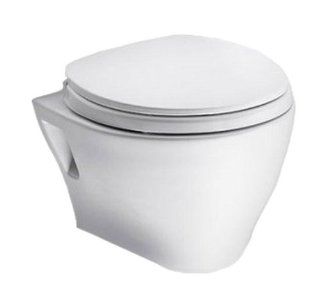 Toto CWT418MFG 2No.01 Aquia Wall Hung Toilet and In Wall Tank System 1.6 GPF / 0.9 GPF, Cotton   One Piece Toilets  