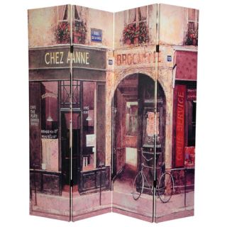 72 x 64 Double Sided French Cafe 4 Panel Room Divider