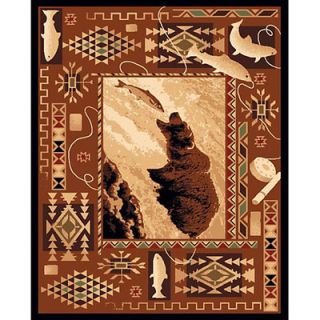 DonnieAnn Company Lodge Design Goose, Fish and Deer Novelty Rug