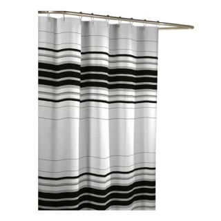 Racer Stripe Polyester Fabric Shower Curtain