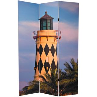 Oriental Furniture Double Sided Lighthouses Room Divider