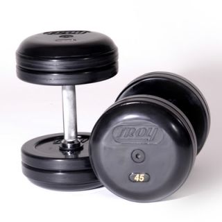 Troy Barbell Pro Style Rubber Dumbbells (Set of 2)