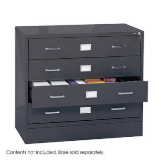 Safco Products Computer Multimedia Cabinet with Library Style Drawers