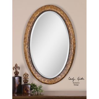 Montrose Oval Beveled Mirror in Distressed Dark Mahogany