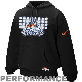 Nike Denver Broncos Glove Lockup Pullover Performance Hoodie   Black [Misc.]  Sports Fan Sweatshirts  Sports & Outdoors