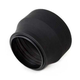 niceEshop(TM) Black 72mm Rubber Adjustable 3 Sections Lens Hood Sun Shade with Filter Thread for Canon Nikon Pentax Sony  Camera Lens Hoods  Camera & Photo