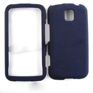 LG OPTIMUS M/C MS 690 NON SLIP NAVY BLUE MATTE CASE ACCESSORY SNAP ON PROTECTOR Cell Phones & Accessories