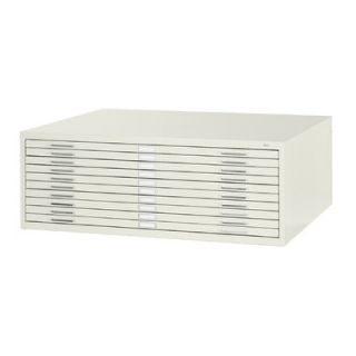 Safco Products Company 42 W Ten Drawer Steel Flat File with Optional