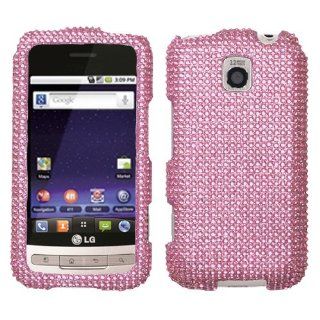 MyBat Diamante 2.0 Protector Cover for LG MS690 (Optimus M)   Retail Packaging   Pink Cell Phones & Accessories