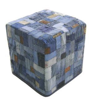 Moes Home Collection Denim Cube Ottom