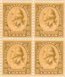 George Washington Set of 4 x 8 Cent US Postage Stamps NEW Scot 713 
