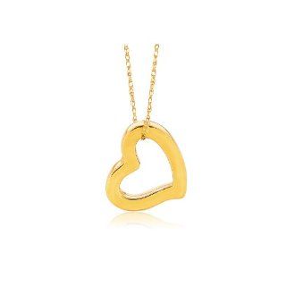 14K Yellow Gold Heart Pendant Vishal Jewelry Jewelry