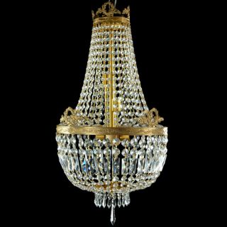 Material Crystal and bronze Elegant crystal beads chandelier High