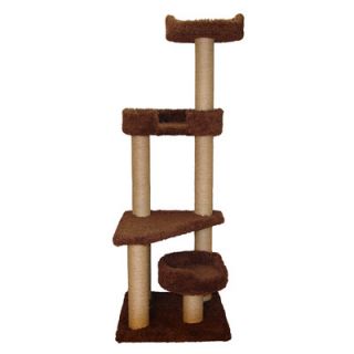 Family Cat 60 Cat Tower with Skylookout and Lounger