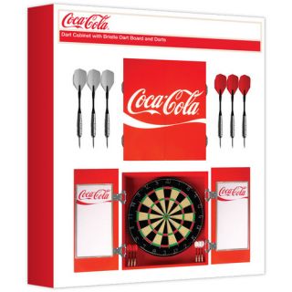 Coca Cola Dart Cabinet with Bristol Dartboard and Darts