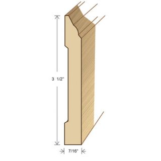 Moldings Online 0.44 x 3.5 Solid Hardwood Cherry Wall Base in