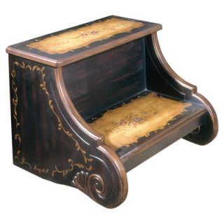 Butler Artists Originals Hand   Painted Step Stool in Coffee