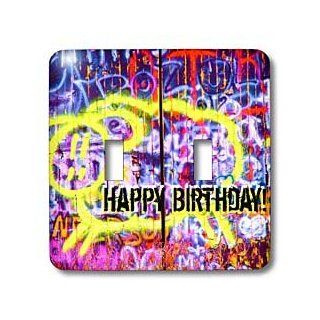 3dRose LLC lsp_11411_2 Sheep Graffiti Birthday High Color Saturation Double Toggle Switch   Switch Plates  