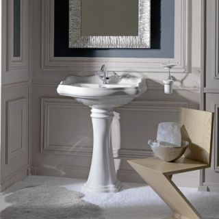 WS Bath Collections Kerasan Retro Free Standing Bathroom Pedestal Sink