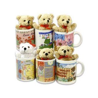 Mothers Day w/ Bear Plush Toy Cerramic Mug 6 Asstd Designs Toys & Games