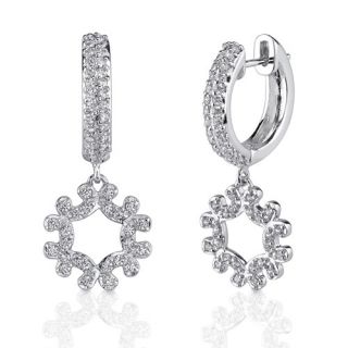 Oravo Lavish Glamour Sterling Silver Hinged Post Hoop Earrings with