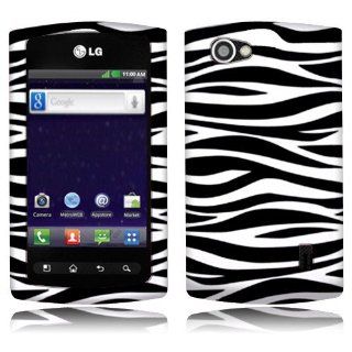 LG Optimus M+ MS695 Black/White Zebra Cover Cell Phones & Accessories