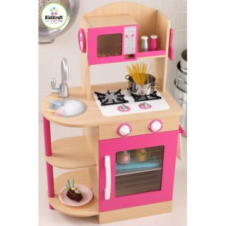 KidKraft Personalized Pink Wooden Play Kitchen