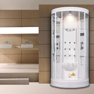 Ariel Bath Sliding Door 85 x 40 x 40 Steam Sauna Shower with Bath
