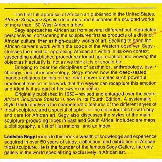 African Sculpture Speaks (Da Capo Paperback) Ladislas Segy 9780306800184 Books