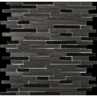 Emser Tile Lucente 13 x 13 Stone and Glass Linear Mosaic Blend in