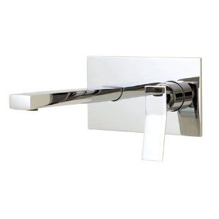Aquabrass 19029 PC Chicane Wallmount Lavatory Faucet Polished Chrome   Touch On Bathroom Sink Faucets  