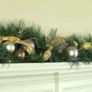 Pre Lit Scotch Mixed Pine Battery Operated Garland   9' x 14" Scotch Mixed Pine Battery Operated LED Garland   Home And Garden Products