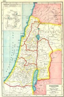 PALESTINE ANCIENT Roman provinces. Judea Perea Samaria Gallilee 1920 old map   Wall Maps